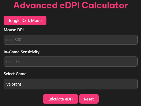 eDPI Calculator